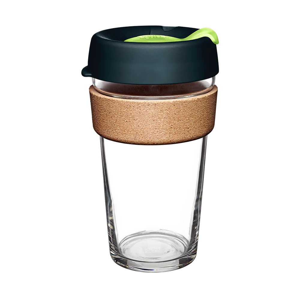 Brew Cork Glass Cup - 16oz | Deep