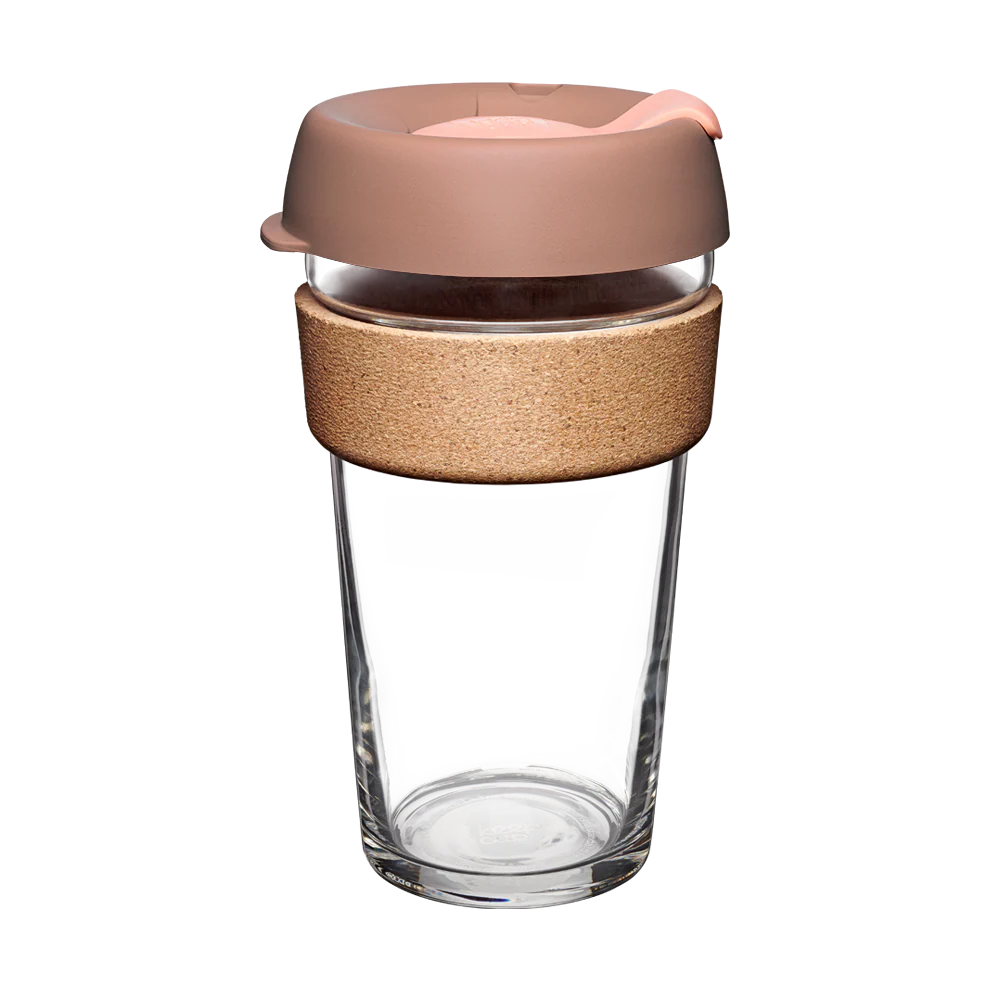 Brew Cork Glass Cup - 16oz | Frappe