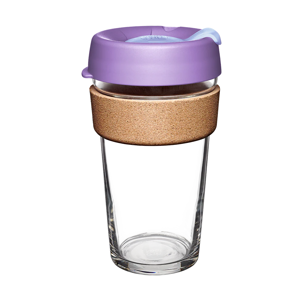 Brew Cork Glass Cup - 16oz | Moonlight