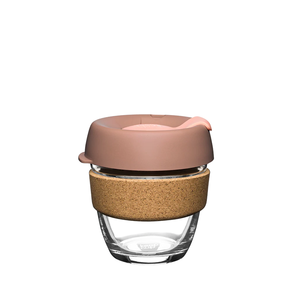 Brew Cork Glass Cup - 8oz | Frappe