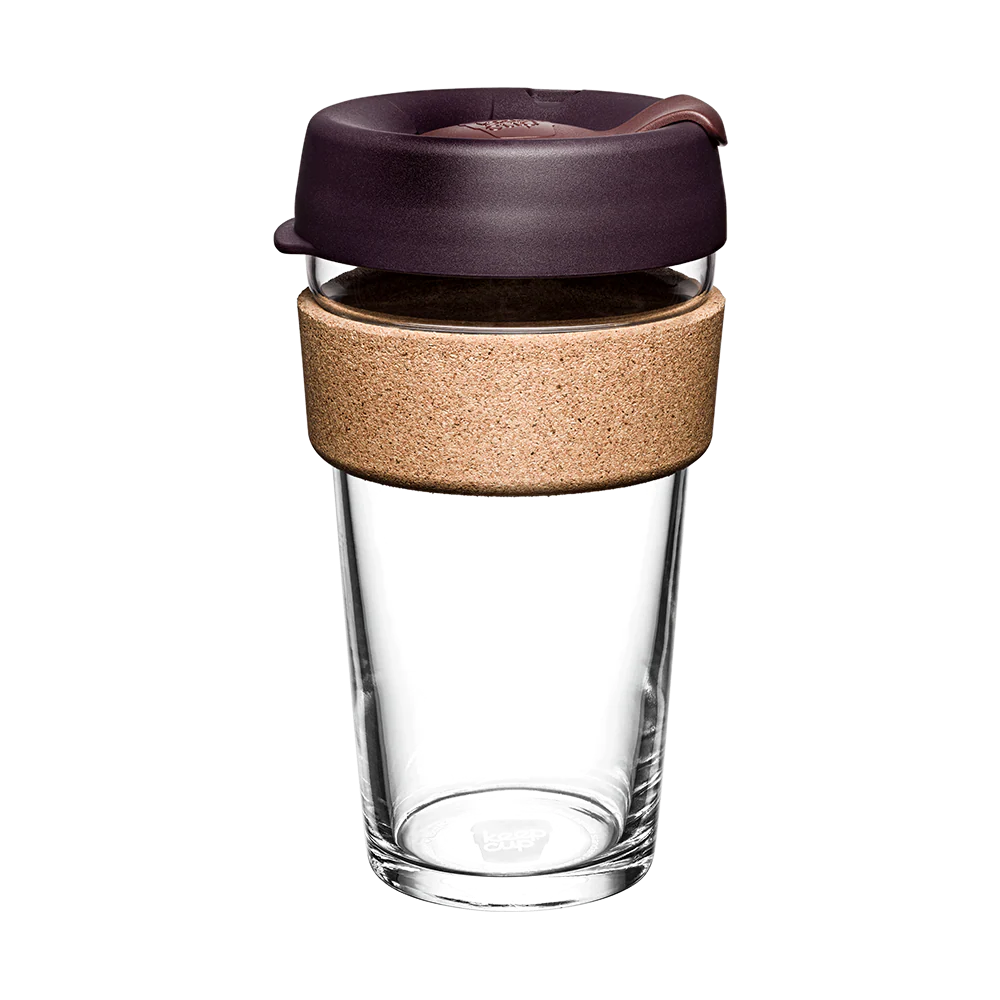 Brew Cork Glass Cup - 16oz | Alder