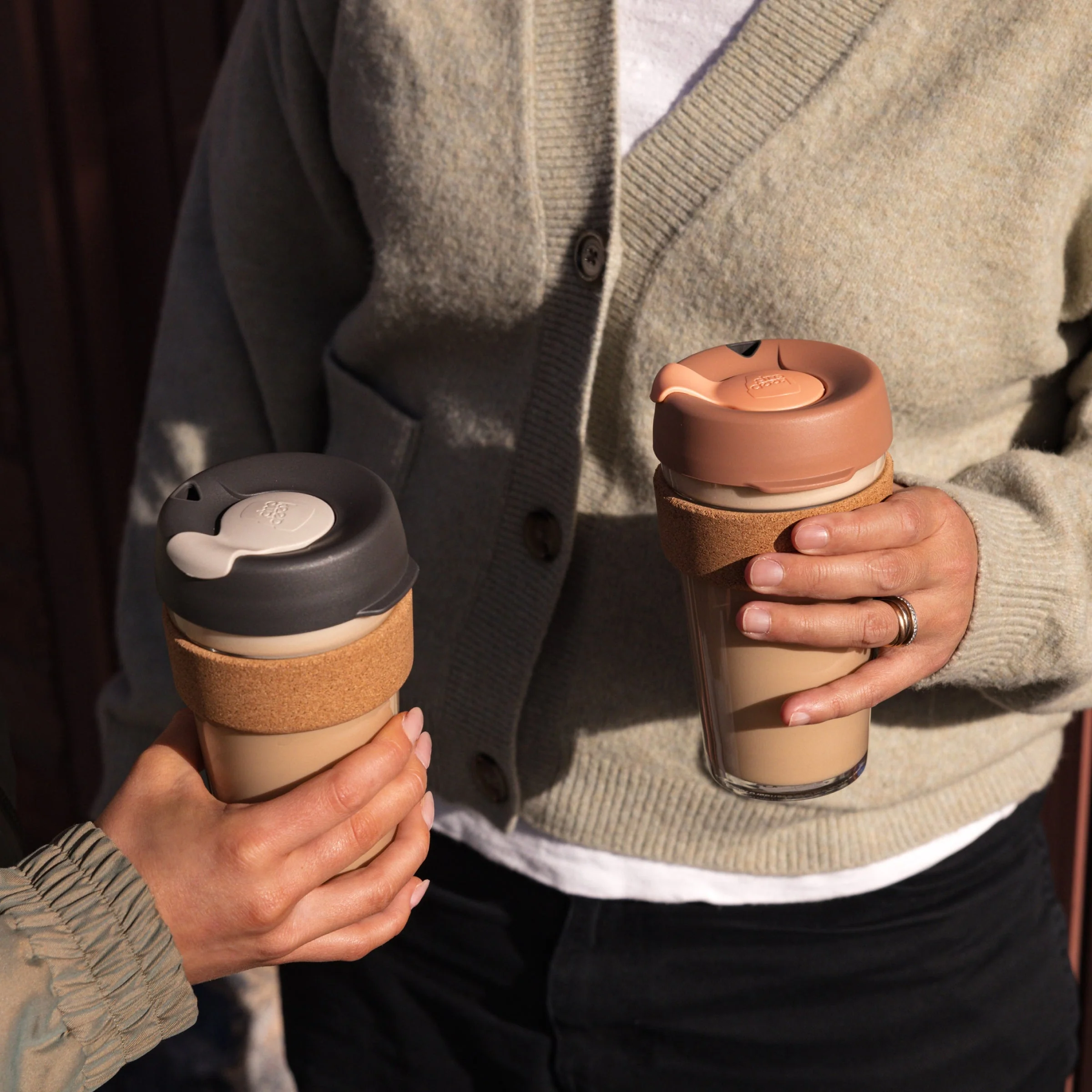 Brew Cork Glass Cup - 16oz | Frappe - Image 2