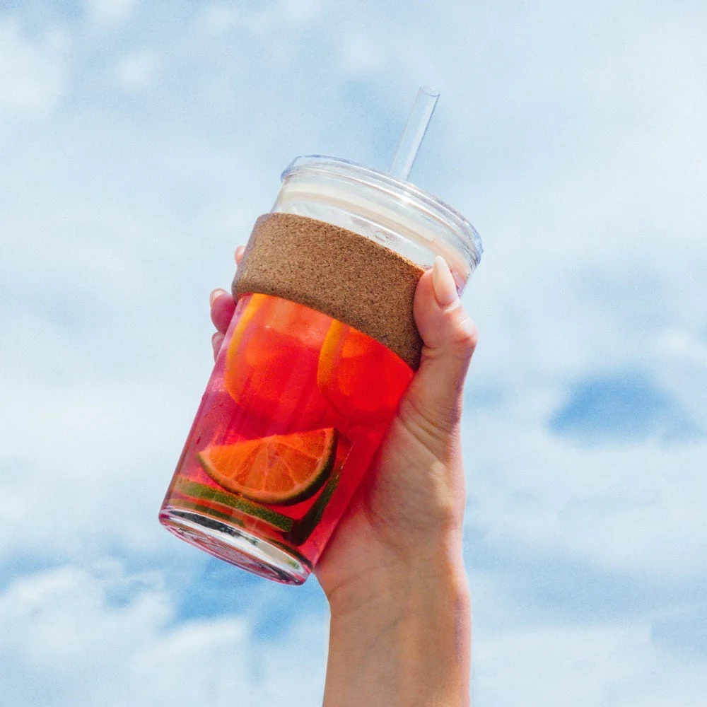 Cold Cup Cork with Coffee Straw - 16oz - Image 6