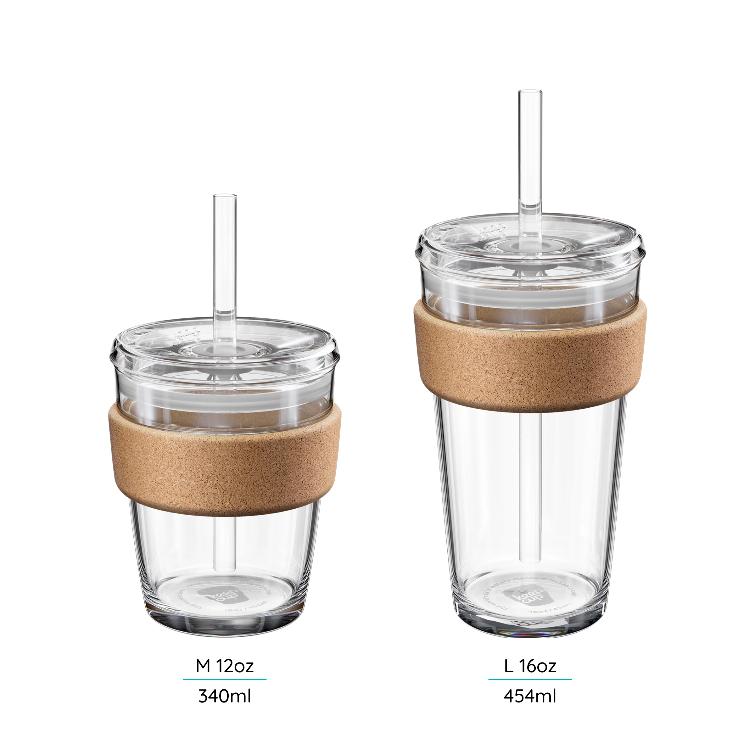 Cold Cup Cork with Coffee Straw - 16oz - Image 9