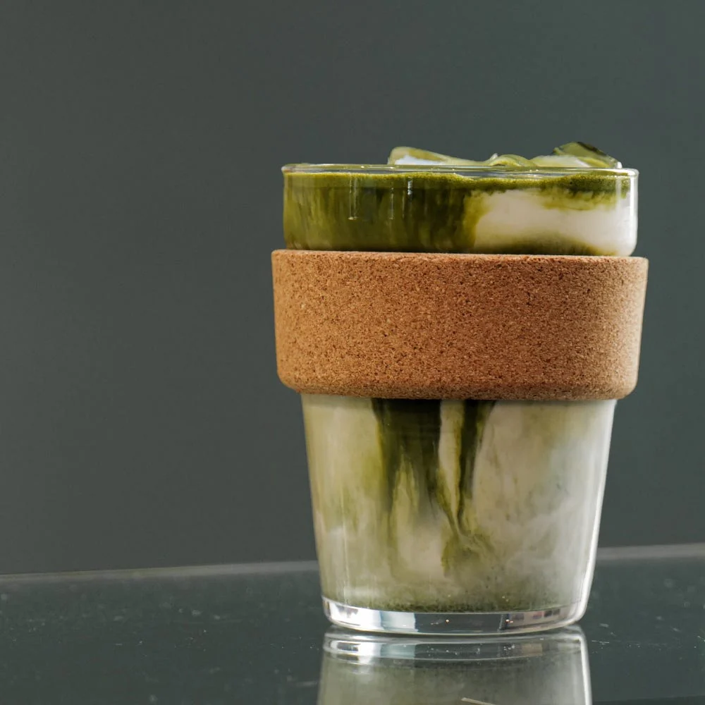 Cold Cup Cork with Coffee Straw - 12oz - Image 4